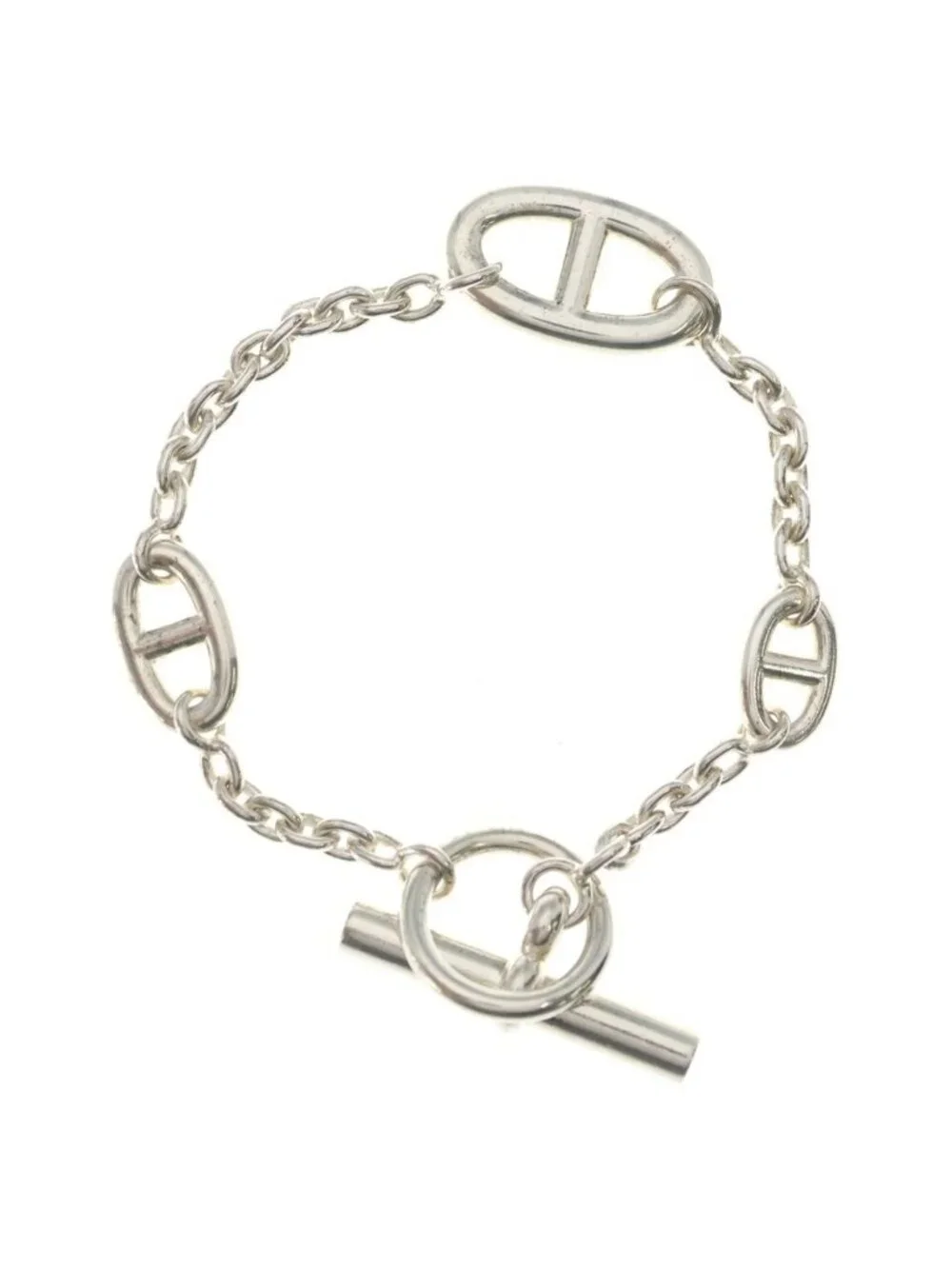Hermes Chaine D'ancre Farandole Bracelet Argente Silver